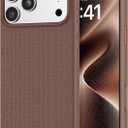 DOMAVER TechWoven Case for iPhone 17 Pro Max [Compatible with MagSafe], Protective Premium Tech Woven Fabric Anti-Scratch, Trendy Slim Magnetic Phone Cover for iPhone17 Promax 6.9inch, Sienna
