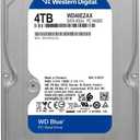 Western Digital 4TB WD Blue PC Internal Hard Drive HDD - 5400 RPM, SATA 6 Gb/s, 256 MB Cache, 3.5" - WD40EZAX