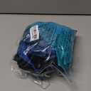 3Pcs Silk Bonnet for Sleeping Women, Satin Hair Bonnets for Curly Hair, Jumbo Bonnet with Tie Band Braids (A14-Black+Cyan Blue+Dark Blue)