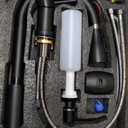 APPASO 3 Hole Kitchen Faucet, Matte Black Kitchen Faucet with Soap Dispenser and Pull Down Sprayer 3 Modes, Stainless Steel High Arch Kitchen Sink Faucet with Separate Handle 3 Pieces