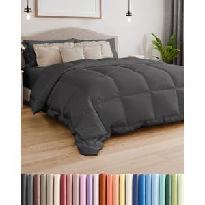 King Size, Dark Gray Alternative Down Comforter - Warm, Lightweight & Breathable Hotel Quality Bedding Set for Men, Women, Kids & Teens - All Season Oversized Cooling Microfiber Duvet Insert Comforter