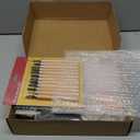 32 Pack Rubber Block Stamp Making Kit Includes 4 Carving Blocks, 15 Ink Pads for Stamps, 12 Hobby Knives, and 1 Rubber Roller Brayer for Printmaking Supplies Starter Kit