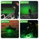 Rechargeable Underwater Fishing Light,Auto On in Water,Multi-Color Options, Up to 16000lm, IP68 Waterproof,No External Power,Cordless,Night Boat Dock Ice Fishing
