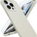 2 x for iPhone 15 Pro Case Liquid Silicone Slim Shockproof Protective Cover 6.1 Inch Anti-Scratch Drop Protection,Stone