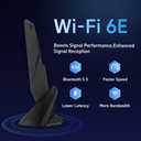 SMA WiFi 6e 2T2R Antenna 2.4G/5G Dual Band for GIGABYTE AORUS Z390 Z270 Z370 Z490 Z590 Z690 X470 X570 X570S X570I H470 H470I H610 B460 B450 B550 B560 B660 AX X299X Magnetic Base PC Desktop