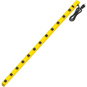 TiFFCOFiO Metal Power Strip, 12 Widely Space Outlets, Wall Mountable Power Strip Surge Protector, 6 FT Extension Cord,15A/1875W, ETL Listed