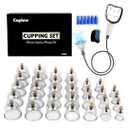 Cupping Kit for Massage Therapy - 32 Cups Professional Chinese Cupping Set with Magnetics, Vacuum Cupping Therapy Set for Cellulite Reduction Muscle Pain Relief with Manual Pump
