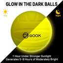 GOOX Outdoor Beach Ball Games with Carrying Bag, 3 Balls, Net and Strip Light (ONLY for Light Up Set)- Roundnet Game Set for Family - Played Outdoors, Indoors, Beach, Lawn, Yard and Park, Large