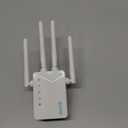 WiFi Extender Signal Booster for Whole Home & Backyard - 10K Sq.Ft Coverage w/ 4 Antennas | 90% Faster Internet Booster w/ Ethernet Port, Easy Setup Wireless Repeater Works with Any Router | Long Range