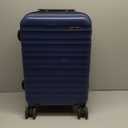 Amazon Basics 21" Hardside Carry-On Luggage, Hardshell Suitcase With Wheels, Expandable For Up to 25% More Space, With Scratch-Resistant Surface, Four Multi-directional Wheels, Black