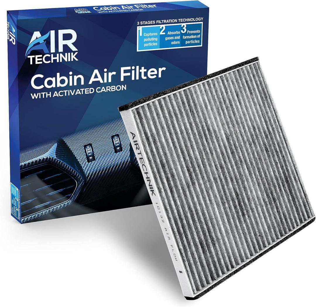 AirTechnik CF10132 Cabin Air Filter w/Activated Carbon | Fits Lexus ES330, GX470, RX350, RX400H, Toyota Avalon, Camry, Sienna, Solara - 87139-06030