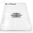 Becko US 18 X 24 Inch (100 Count) Self Seal Clear Poly Plastic Bags with Suffocation Warning for Shipping, Packaging Clothes, Backpacks, Bedding, Dustproof & Permanent Adhesive