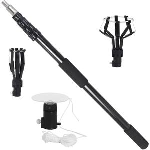 18FT Reach Light Bulb Changer for High Ceilings with Telescopic Extension Pole3-12FT Light Bulb Extension Pole Changer with Baskets and Suction Cup for High Ceilings and Recessed Lights