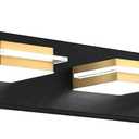 5 Light Bathroom Vanity Light Gold Black LED Dimmable Bath Light Over Mirror Golden Wall Sconce with Acrylic Lampshade,White Light 3000K-6000K,3 Color