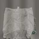 Stretchy Skirt-style 4 Straps Garter Belt,Flat Sewn Open Bottom Girdle Shaping Underwear for Women (Medium, White)