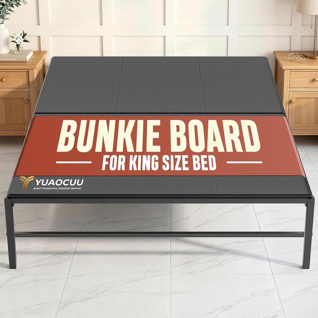 Bunkie Board King Size(76x80) - Heavy Duty Anti-Sag Low Profile Bed Boards | Sturdy breathable,noise-minimizing,moisture-resistant,non-slip bunkieboard for platform beds, slatted frames & box springs