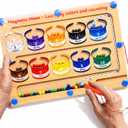 Dementia Activities for Seniors, Cognitive Games for Elderly, Magnetic Color & Number Alzheimers Products for Patients with Parkinsons, Easy Sorting Matching Memory Maze Board Gadgets Gifts