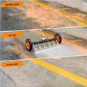 Undercarriage Pressure Washer Attachment, Siebwin 16" Dual-Function Water Broom for Pressure Washer Undercarriage Cleaner with 3 Pieces Extension Wand, 4000 PSI, Orange