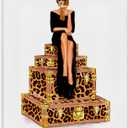 Stupell Industries Stylish Gal and Suitcases Canvas Wall Art design by Ziwei Li, 20 x 16 (Gold)