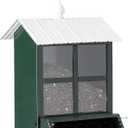 More Birds Squirrel-X Feeder with Perch for Sunflower/Mixed Seed 4 Feeding Ports, 6 lb Capacity, Green
