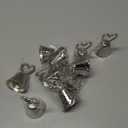 Silvery Bell 10Pcs Kissing BellSilver Bell Seat Table Card HolderPlace Card Holders, Table Number HolderPhoto Holders, Party Favors, Wedding Decorations (Silvery Bell)