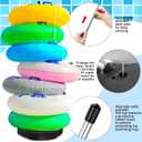 MorningRo 2 Pcs Pool Float Storage Rack Pool Float Holder Water Filling Base Stainless Steel Equipment Holder Portable Scalable Rack for Swimming Outdoor Storage(13 x 59 Inch,Black)