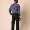 Amazon Essentials Men's Classic-Fit Expandable-Waist Pleated Dress Pant (Black)
