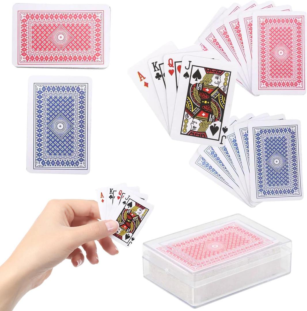 12-Pack Mini Playing Cards Deck, Small Casino Card Games for Kids, Magic Party Favor, 2.5" Inches (12-Pack)