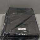 AmasSmile Footrest Ottoman Bench with Storage,34Inch Black Leather Footstool, Coffee Table, Padded Seat, Storage Chest,Blanket Store with Flipping Lid for Livingroom and Bedroom