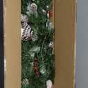 National Tree Company 9 ft Pre-Lit Crestwood Spruce Artificial Christmas Garland, Christmas Decoration with Glitter, Pinecones, Red Berries, 50 Warm White LED Lights, 180 Tips, Timer, Green, Battery-Operated