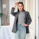 DAVID ARCHY Women's Long Sleeve Modal Soft Bodysuit Going Out Tops for Women (Gray)