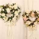 3pcs Metal Wire Wreath Frame Form Hanger with Green Flexible Paddle Wire for Crafts,Christmas Wreaths Tree,Garland,Valentine's Greeting Party Decor,New Year and Seasonal Holidays Decor (Green, 14inch)