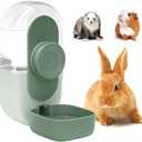 Pack of 2, Kenond 28oz Hanging Automatic Rabbit Water Bottle, Guinea Pig Water Bottle No Drip, Gravity Water Dispenser for Cage, Suitable for Guinea Pig, Bunny, Hamsters and Other Small Animals(Green)