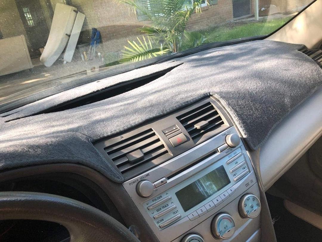 Auto Car Dashboard Dash Board Cover Mat Fit for Toyota Camry 2007-2011 (Camry 07-11, Gray) (Grey(Polyester Fiber))