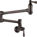 Delta Oil Rubbed Bronze Traditional Pot Filler Kitchen Faucet, Wall Mount Kitchen Faucet, Venetian Bronze 1177LF-RB