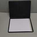 STYLIO Padfolio Portfolio Organizer Binder | Interview Resume Folder, Legal Document, Business Card Holder |w/Letter-Sized Notepad | Handsome Piano Noir Faux Leather Folio Matte Finish, Accent Stitch (Padfolio (12.5" x 9.6" x 0.9"), Black)