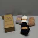 Women Fuzzy Slipper Socks Winter Microfiber Soft Cozy Plush Fluffy Socks Warm Comfy Thermal Home Sleeping Socks (Black/White/Grey/Khaki/Brown)