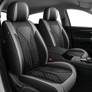 Car Seat Covers Full Set Fit for Hyundai Tucson 2010-2025 2026 Waterproof Seat Covers Faux Leather Car Seat Cushions Automotive Seat Protectors Covers(5 Seats, Black & Grey)