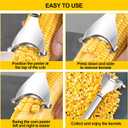 2 Pcs Stainless Steel Corn Peeler and Stripper Tool Set, Corn Stripper Cob Stripper Tool, Corn Stripper for Corn on the Cob Remover Tool Corn Thresher with Ergonomic Handle Kitchen Gadget