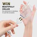 4 x Plastic Wine Glasses Set of 4: 12oz Detachable Drinking Stemless Wine Glass - Reusable Outdoor Portable Shatterproof Wine Tumbler (Transparent)