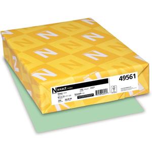 Neenah Paper Exact Index Card Stock, 110 lb Index Weight, 8.5 x 11, Green, 250/Pack