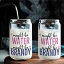 2 x Brandy glasses cup Gifts for Cocktail Lovers, Funny Might Be Brandy Tumbler Gifts For Women 14oz,Tequila Lime drinking jar for Cocktail Lovers