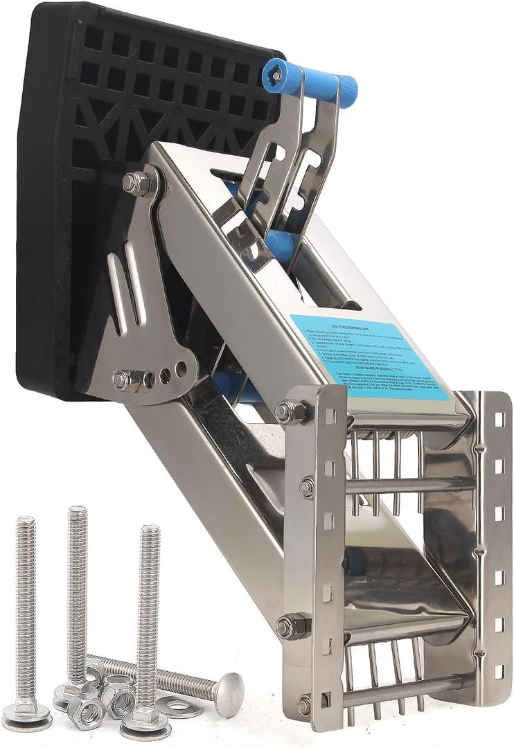 Outboard Motor Bracket Auxiliary Stainless Steel 20HP Heavy Duty Mounting Adjustable Board 2-Stroke