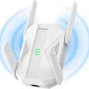 2100Mbps WiFi Extender -AC2100 WiFi Extender Signal Booster with Gigabit Ethernet Port, WiFi Booster Dual-Band(5.8G&2.4G) Coverage to 12888 sp.ft, Faster Speed, Compatible with Multiple Devices