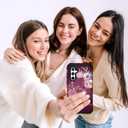 Hocase for Galaxy S23 FE Case, Heavy Duty Shockproof Protection Soft Silicone Rubber+Hard Plastic Bumper Hybrid Protective Case for Samsung Galaxy S23 FE 5G (6.4"") 2023 - Burgundy Flowers