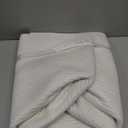 Luxury Little Extra Large Nursery Storage Basket, 22 x 22 x 14 inches - 100% Cotton Rope Baskets with Handles, Laundry Basket for Toys, Blankets & Pillows - Off White with Leather Handles