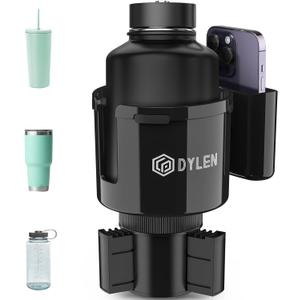 DYLEN Car Cup Holder Expander, Cup Holder Extender Adapter for Car with Expandable Base, Fits Yeti 20/26/30/46oz, Hydroflask 32/40oz, Large Water Bottles in 2.8"-4.2" (16-46oz)