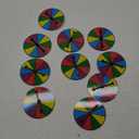 Chivao 10 Sets Game Spinner Wheel Blank Erasable Math Game Spinner Board with Plastic Rotating Arrows for Prizes(Novelty, Bright Color)