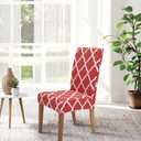 SPRINGRICO Chair Covers for Dining Room Set of 4, Stretch Dining Chair Cover, Washable Spandex Kitchen Parsons Chair Slipcovers, Removable Seat Protector for Home or Party (4 Pack, RED ZEO)