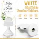Kathfly 24 Pcs Wedding Table Number Holders 1.7 Inch Metal White Mini Place Card Holders Bulk Harp-clip Table Sign Stands Card Holder Display Picture Memo Notes Menu for Restaurants Birthday Decor